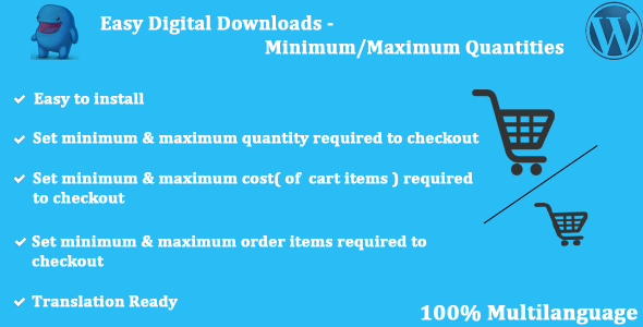 Easy Digital Downloads - Minimum/Maximum Quantities
