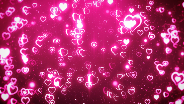 Flying Hearts Background