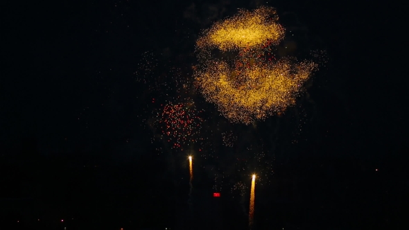 Fireworks Flashing In The Night