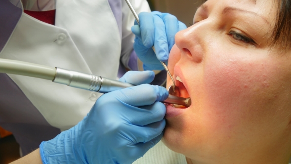 Woman Having Her Dental Check