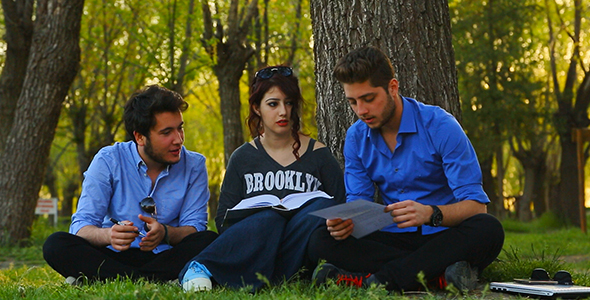 Studying on the Grass