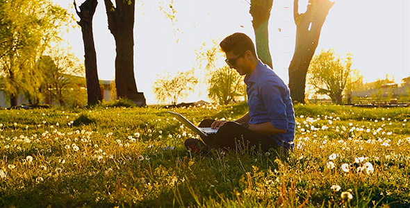 Sunset and Student