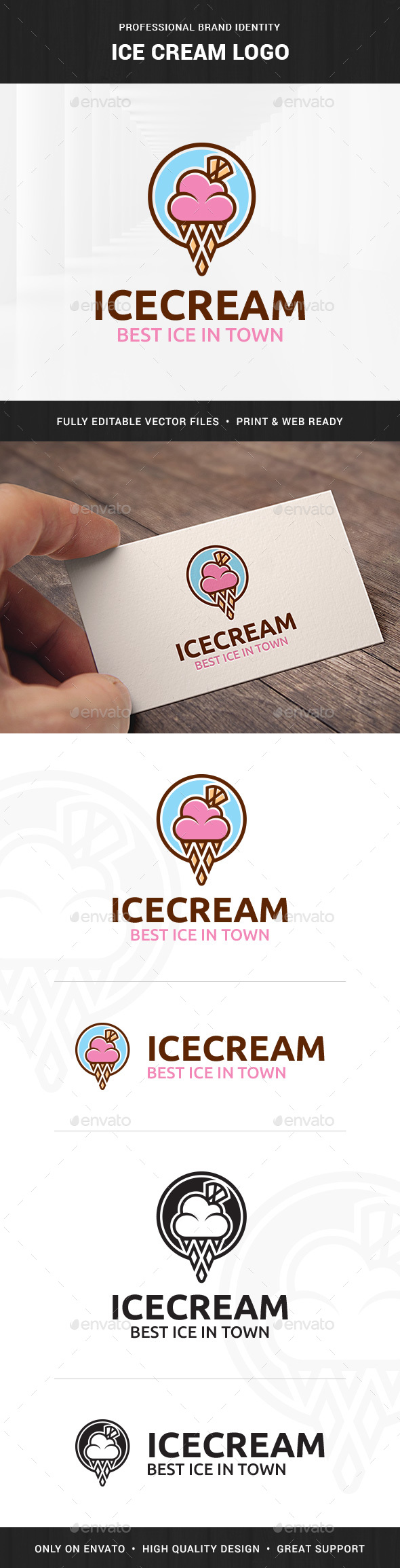 Ice Cream Logo Template