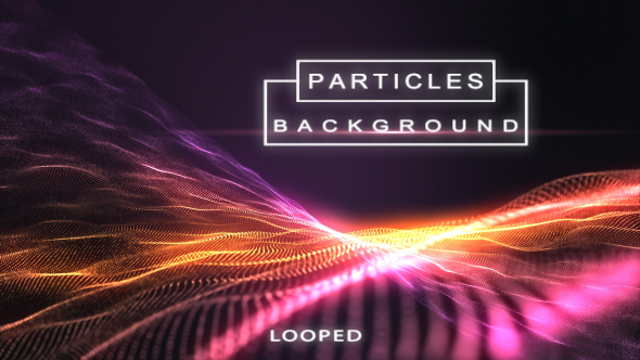 Colorful Glow Particles Wave Background