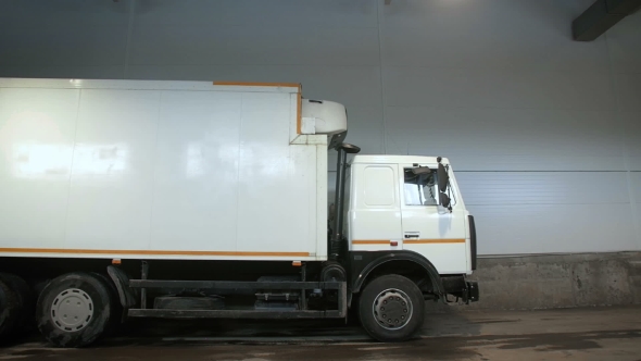 Truck Leaves From The Warehouse