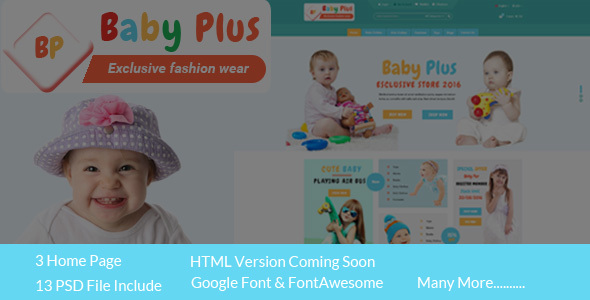 BabyPlus ecommerce PSD Template