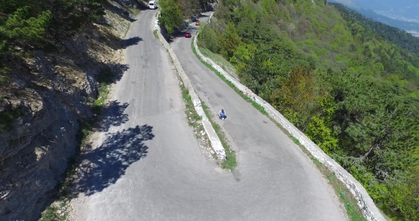 Handicapped Man In Serpentine Road