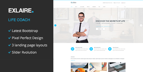 Exclaire - Personal Life Coach HTML template