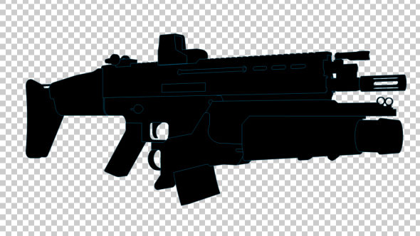 FN Scar - 3D Outline
