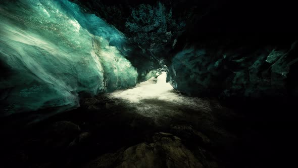 Interior Shot of Ice Glacier Cave