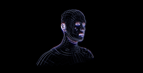 Wireframe Head Background