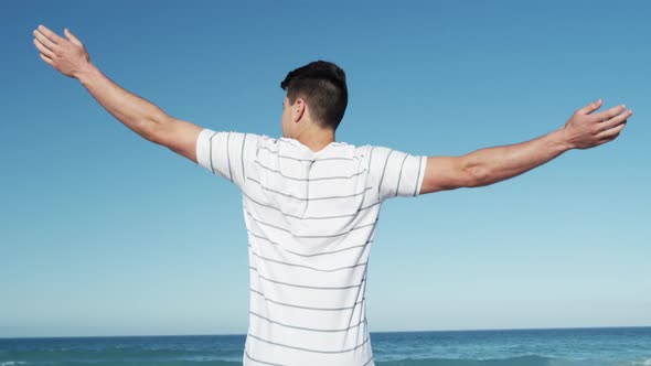 Man standing on the beach