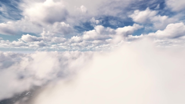 Through Clouds Over The Ocean