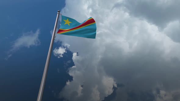 Democratic Republic Of The Congo Flag Waving 2K