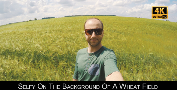 Selfy On The Background Of A Wheat Field 5