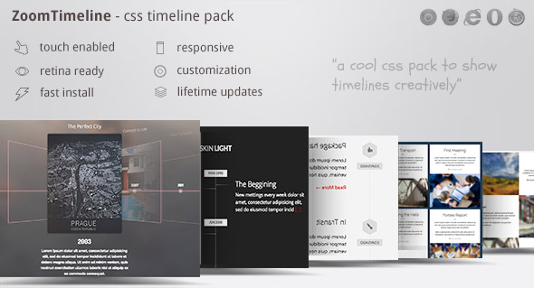 ZoomTimeline - CSS Timeline Pack