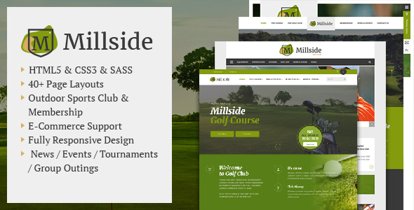 Millside - Golf and Sport Website template