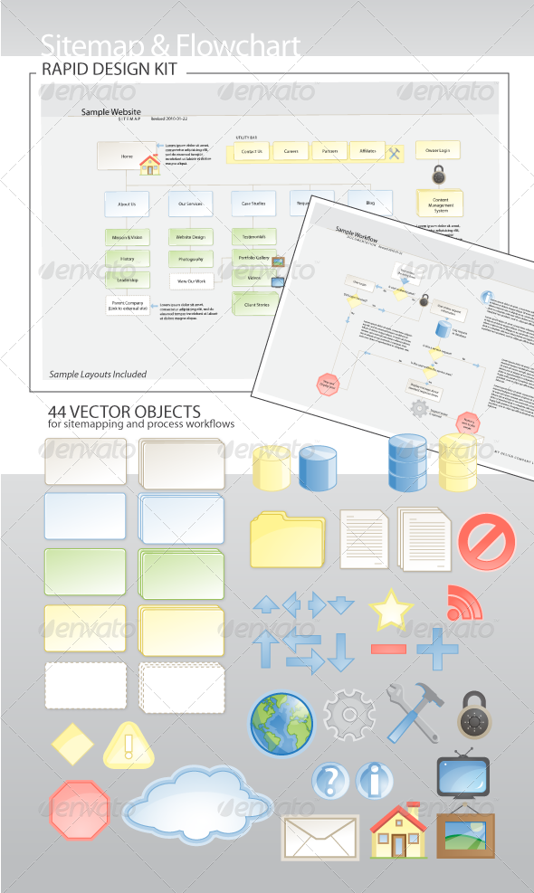 Sitemap & Flowchart Rapid Design Kit