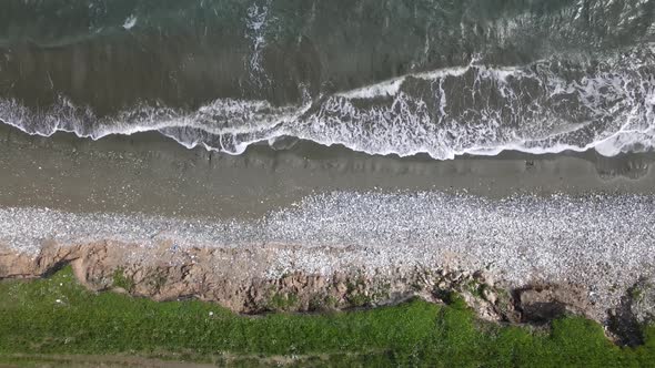 Day views of the mediterranean sea. Shooting from a drone.