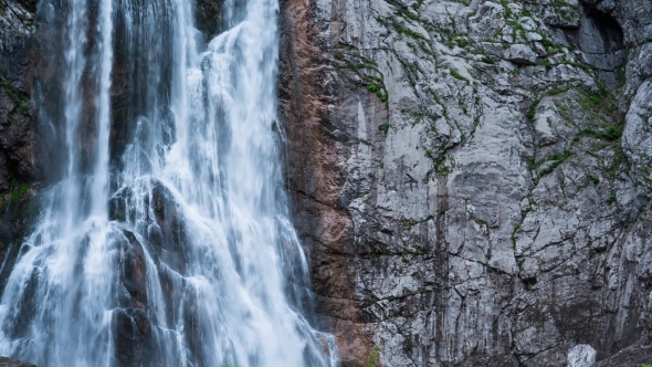 Waterfall In The Mountains