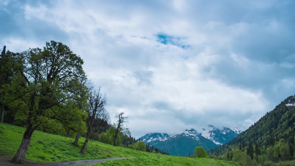 Mountains With Snowy Peaks