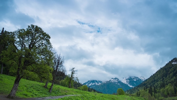 Mountains With Snowy Peaks