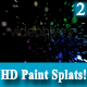 Colourful HD Paint Splat 2 on Black Background - VideoHive Item for Sale