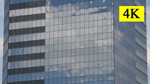 The Clouds Reflected in Glass Skyscraper