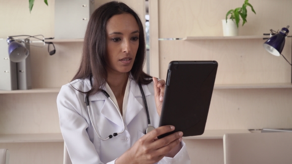 Indian Doctor Has Video Chatting With Patient.