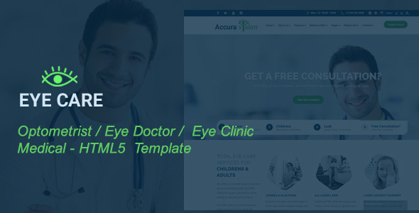 EyeCare - Optometrist, Eye Doctor, Laser Vision, Ophthalmologist,  Medical HTML5 Template