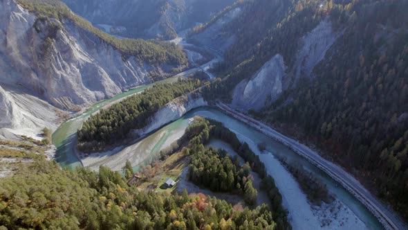 Ruinaulta in Switzerland is The Grand Canyon of The Country Aerial View