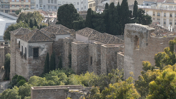 Nazari Moorish Castle Walls at Sunset