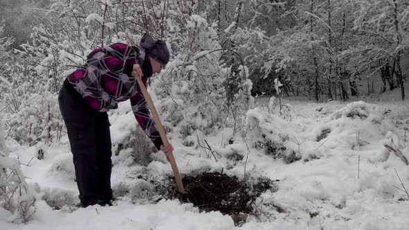 Couple planting a new tree