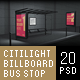 Citylights, Billboards, Bus Stops. Night Mockup. - GraphicRiver Item for Sale