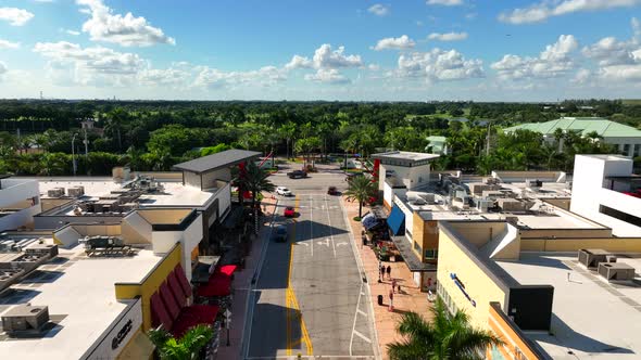 Drone Shot Downtown Doral Miami Shops