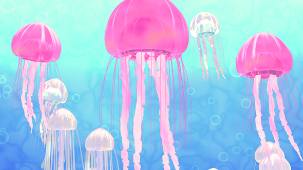3D Cartoon Jellyfish