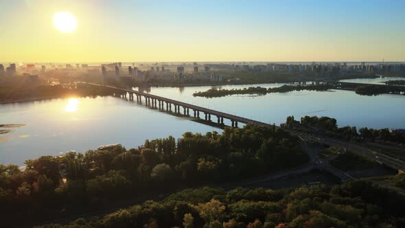 Aerial View of Kyiv By Day. Ukraine