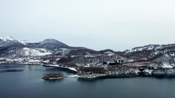 Aerial view of Lake Toya