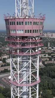 Kyiv, Ukraine TV tower Vertical video