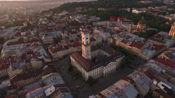 Aerial View Lviv, Ukraine
