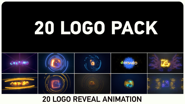 20 Energy Neon Logo Pack alt