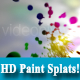 Colourful HD Paint Splat on White BG - VideoHive Item for Sale