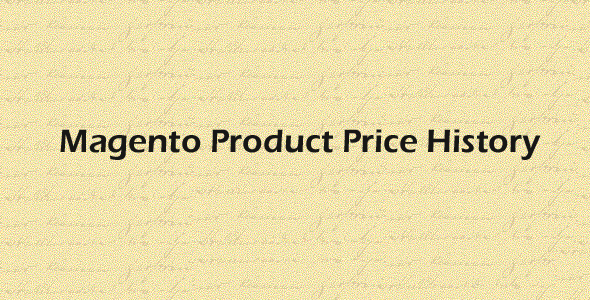 Historia ceny produktu Magento