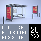 Citylights, Billboards, Bus Stops. White Mockup. - GraphicRiver Item for Sale
