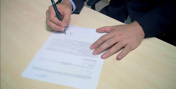 Businessman Signing Contract