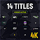 14 Kinetic Titles - VideoHive Item for Sale