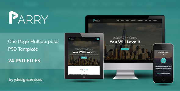 Parry - One Page Premium PSD Template