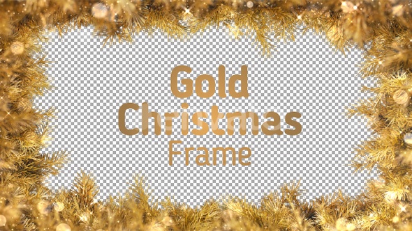Gold Christmas Frame alt