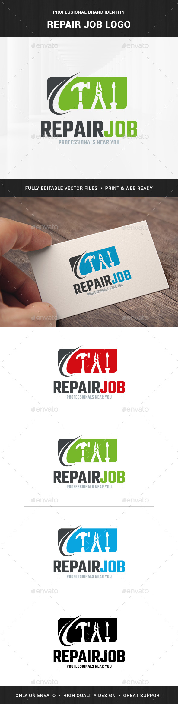 Repair Job Logo Template