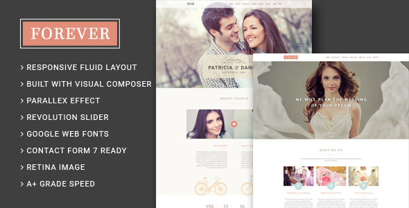 Forever – Wedding Couple & Planner/ Agency WordPress Theme